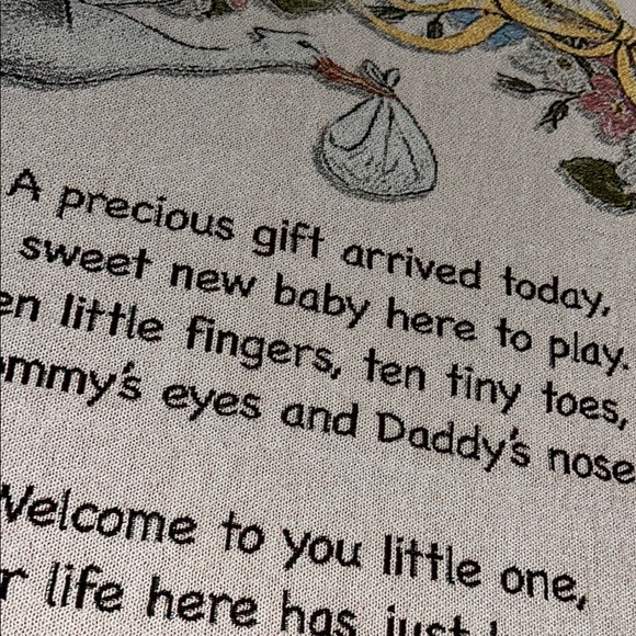 NWOT Forever Collectibles Baby Blanket with Blue and Pink Floral Design - Picture 5 of 8